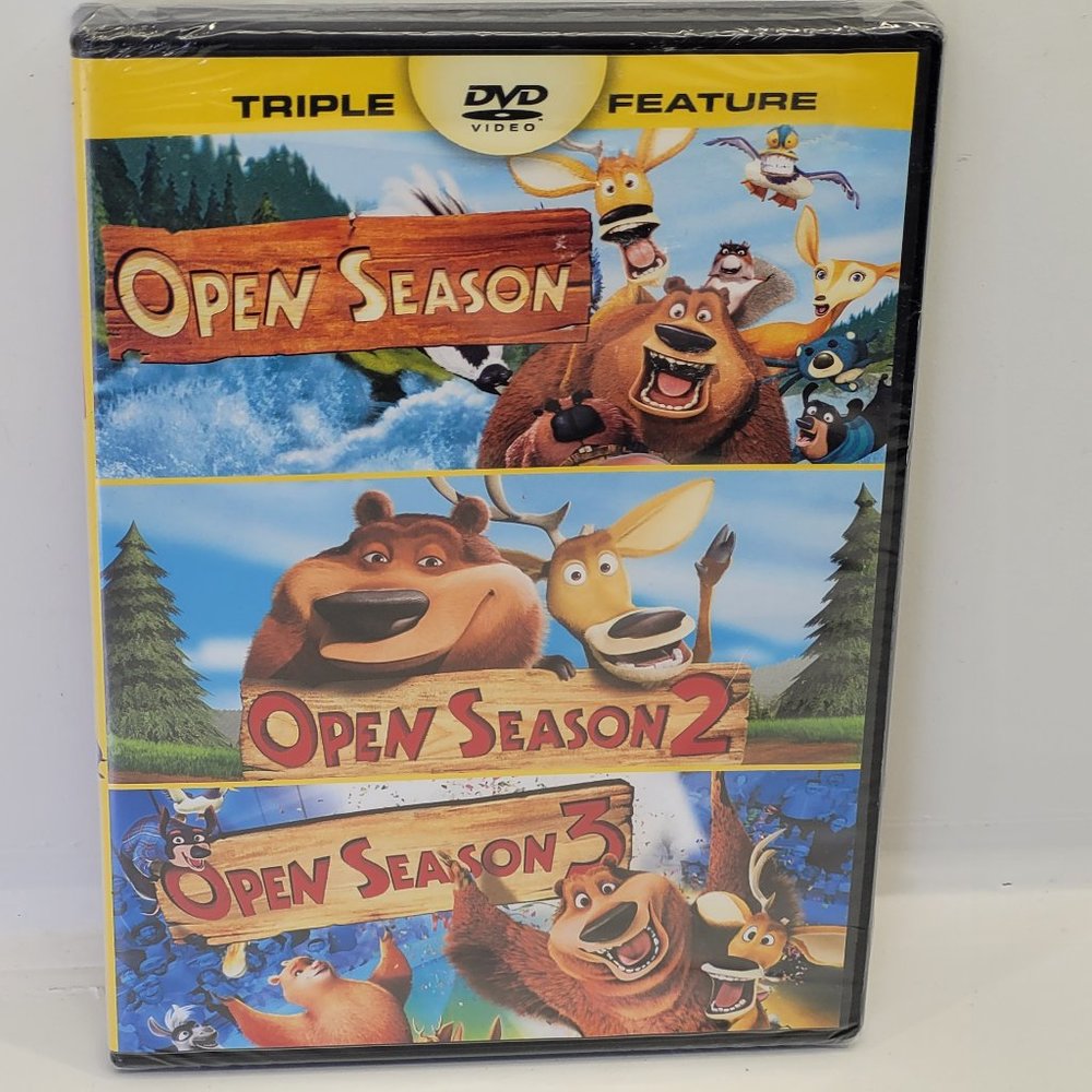 Open Season - Open Season 2 - Open Season 3 - New‎ - Sealed - DVD Triple Feature